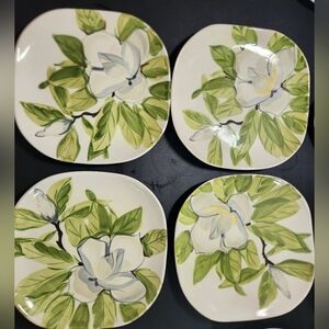 4 Vintage Redwing Magnolia Dinner Plates